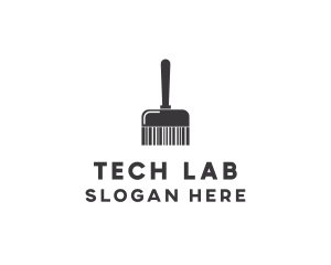 Clean Barcode Brush logo design