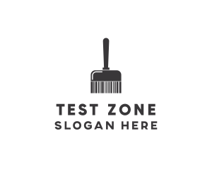 Clean Barcode Brush logo design