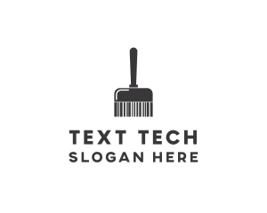 Clean Barcode Brush logo design