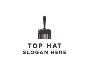 Clean Barcode Brush logo design