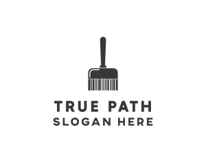 Clean Barcode Brush logo design