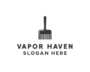 Clean Barcode Brush logo design