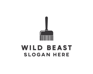 Clean Barcode Brush logo design