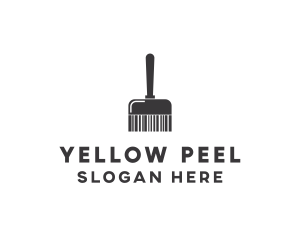 Clean Barcode Brush logo design