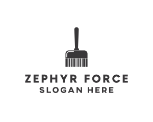 Clean Barcode Brush logo design