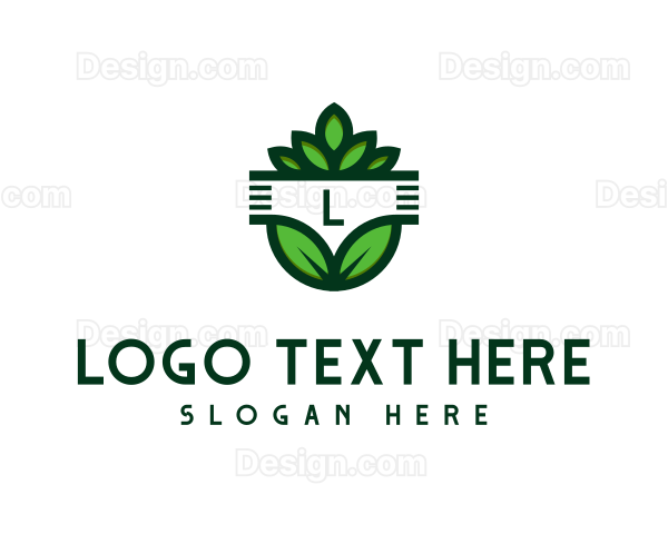 Organic Leaves Botany Logo