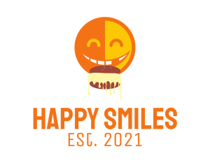 Happy Emoji Eating  logo design