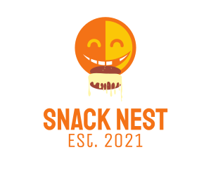 Happy Emoji Eating  logo design