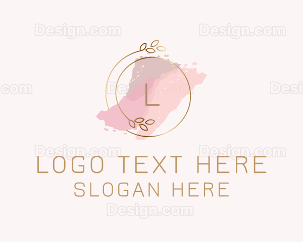 Elegant Watercolor Wreath Logo