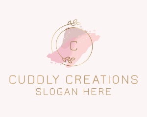 Elegant Watercolor Wreath logo design