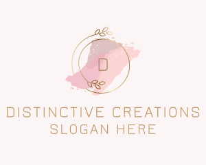 Elegant Watercolor Wreath logo design