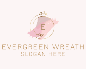 Elegant Watercolor Wreath logo design