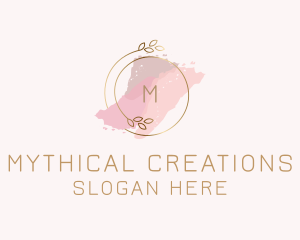 Elegant Watercolor Wreath logo design