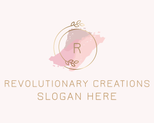 Elegant Watercolor Wreath logo design