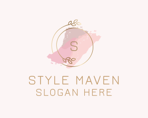 Elegant Watercolor Wreath logo design