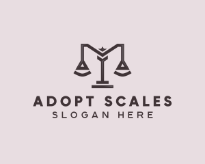 Modern Law Justice Scale logo design