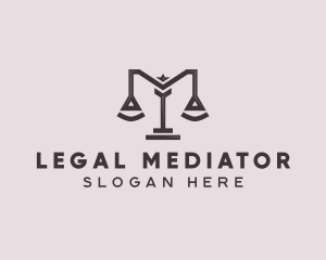 Modern Law Justice Scale logo design