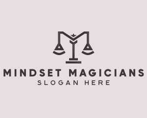 Modern Law Justice Scale logo design