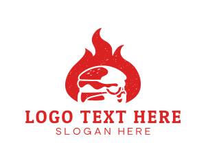 Burning Flame Burger logo