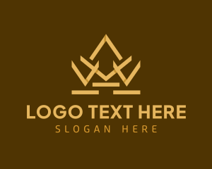 Geometric Gold Crown logo