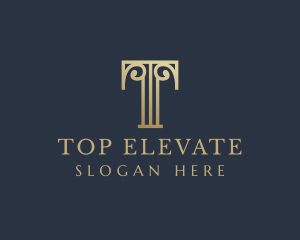 Elegant Pillar Boutique Letter T logo design