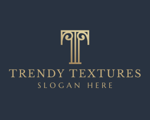 Elegant Pillar Boutique Letter T logo design