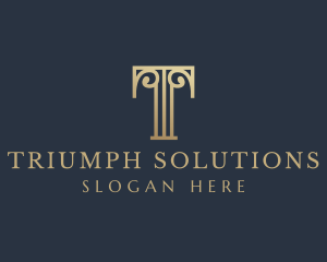 Elegant Pillar Boutique Letter T logo design