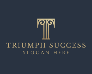 Elegant Pillar Boutique Letter T logo design