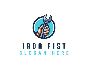 Industrial Wrench Mechanic logo design