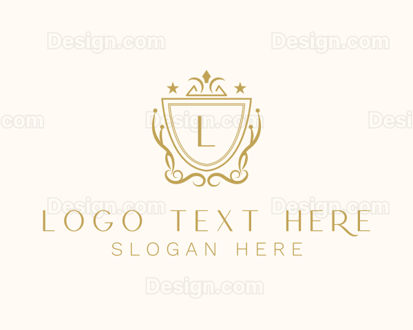 Regal Shield Crown Ornament Logo