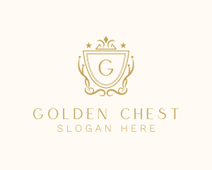 Regal Shield Crown Ornament logo design