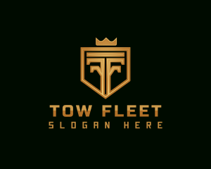 Elegant Crown Shield logo design