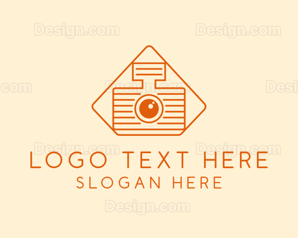 Retro Camera Outline Logo