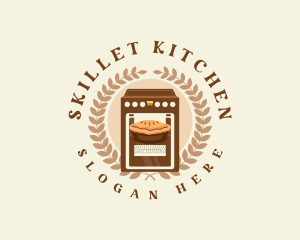 Oven Pie Dessert logo design