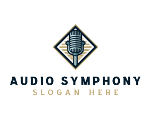 Recording Audio Microphone logo design