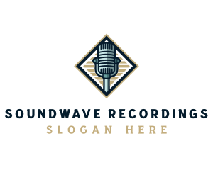 Recording Audio Microphone logo design