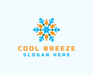 Fire Ice HVAC logo design