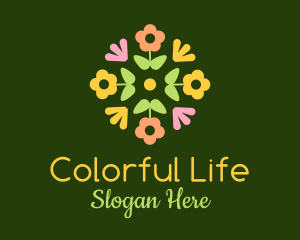 Colorful Flower Arrangement logo design