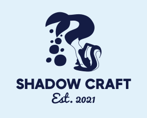 Blue Mermaid Silhouette  logo