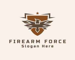 Eagle Military Shield logo design