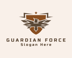 Eagle Military Shield logo design