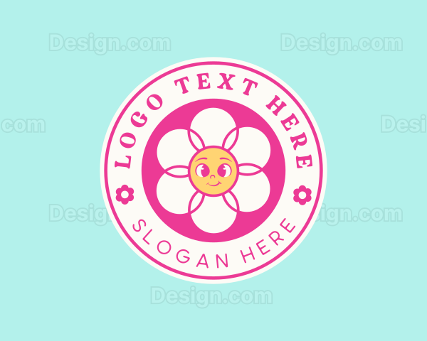 Cute Flower Smile Logo