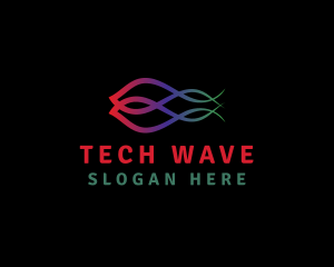 Gradient Startup Waves logo design