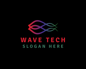 Gradient Startup Waves logo design