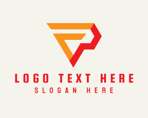 Modern Tech Company Letter FP Logo