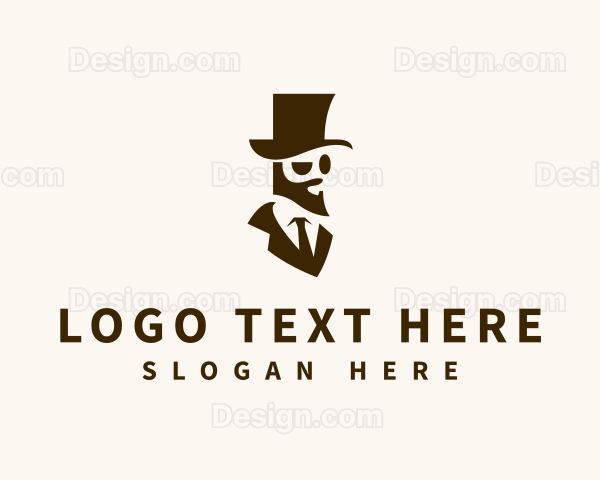 Gentleman Beard Fashion Logo