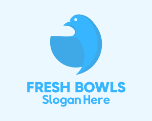 Blue Hummingbird Bowl logo design