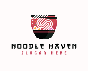 Ramen Noodle Japanese logo design