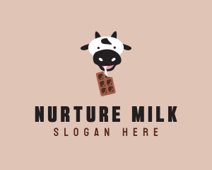 Cow Milk Chocolate  logo design