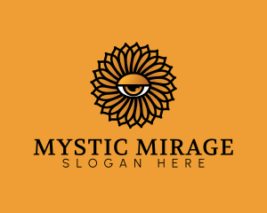 Mystic Eye Flower logo design